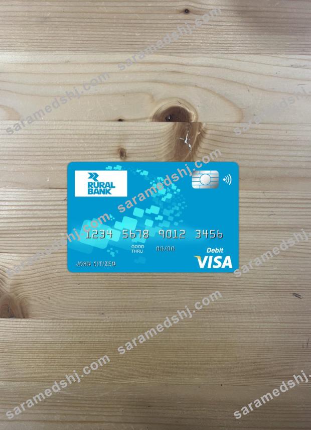 Australia Rural bank visa card photolook front
